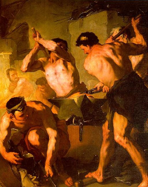 The Forge Of Vulcan,  Luca  Giordano